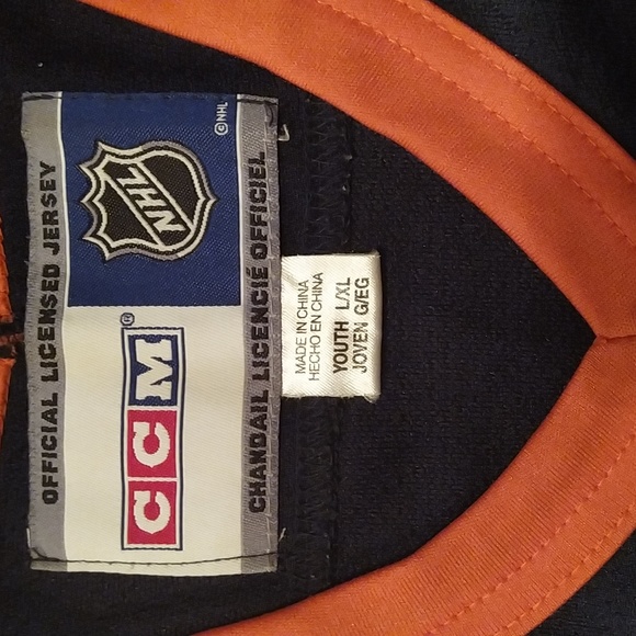 NY Islanders Jersey with raised Logo Youth Size L/XL Blue & Orange - Picture 4 of 5